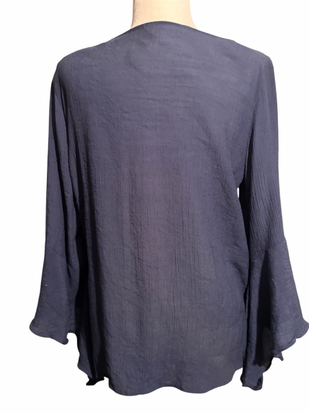 Tantrums Navy Crochet Yoke Long-Sleeve Top - Picture 6 of 9